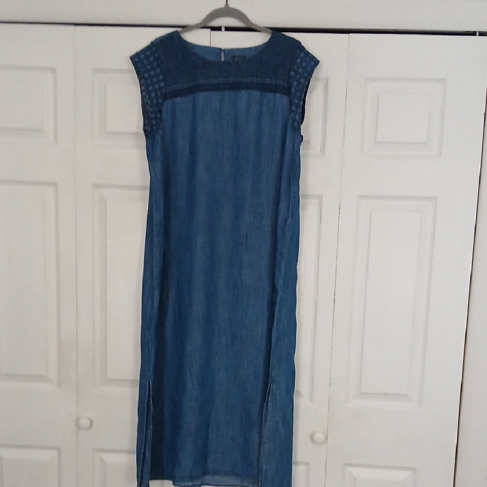 J Jill Denim Dress Size L NWT